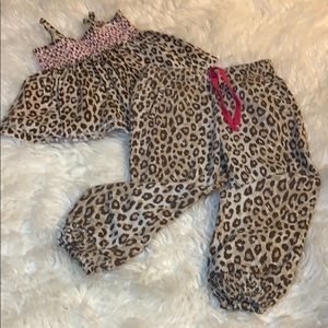Two piece kids leopard print Set